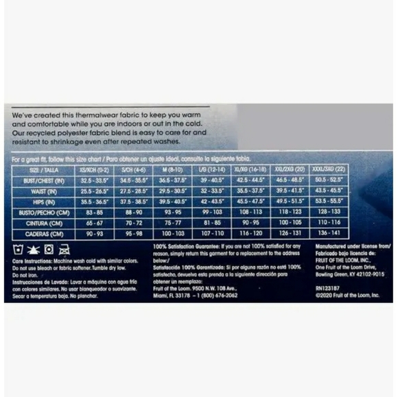 Fruit of the Loom Womens Beyond Soft Pink Waffle Thermal Pants S/CH (4-6) - Picture 4 of 4